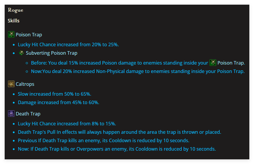 class changes